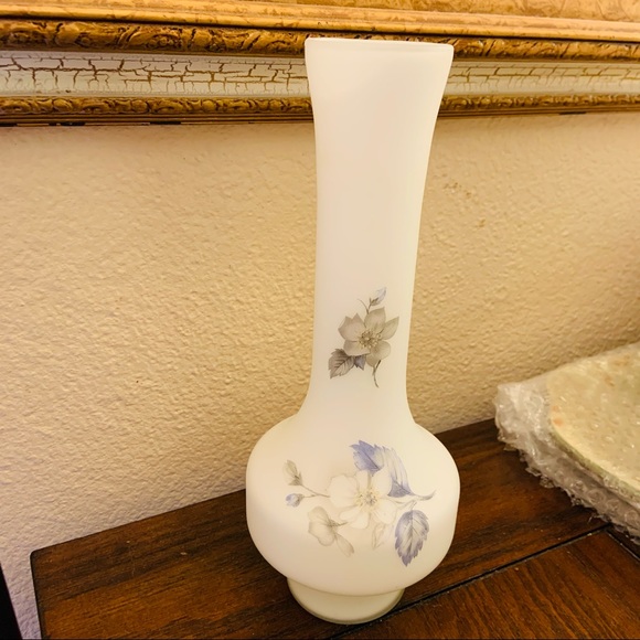Vintage Norleans Frosted Glass Vase Hand Made